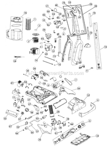 Part Location Diagram of RO-ME1200 Dirt Devil Dust Cup Assembly - Silver Extreme Power Logo